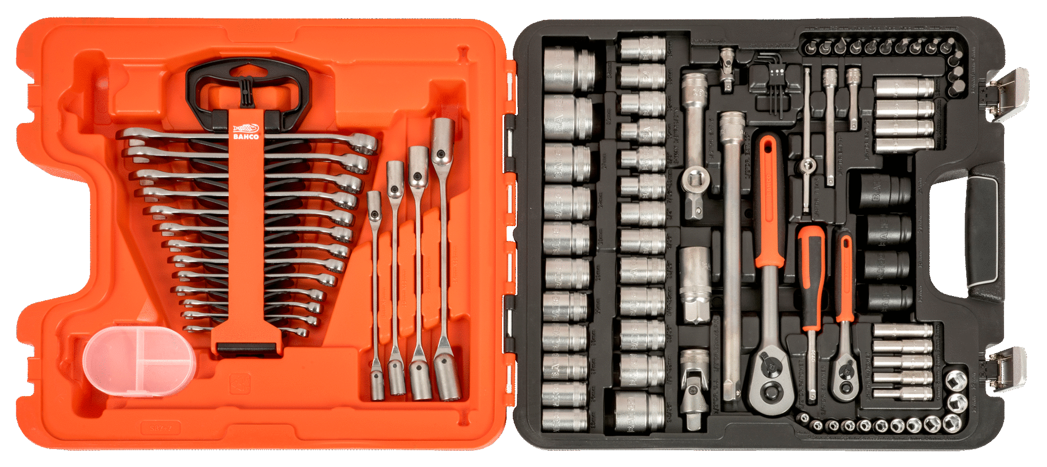 Juego De Dados Acero 1/4" Y 1/2" +llaves 94 Pzs S87+7 BAHCO - Imagen 3